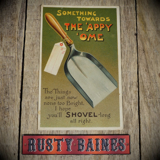 Postcard, Comic, Happy Home, Hand Shovel, Birn Bros Chromo Litho
