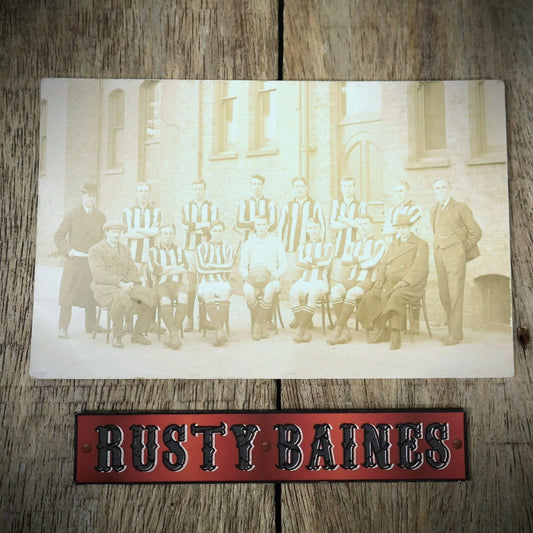 Postcard, 1912 Football Team, CUDC Officials, Clacton? Real Photo