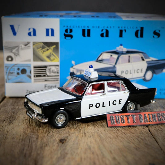 Lledo Vanguards Ford Zephyr Mk3 West Riding Police Car, Boxed, Faults