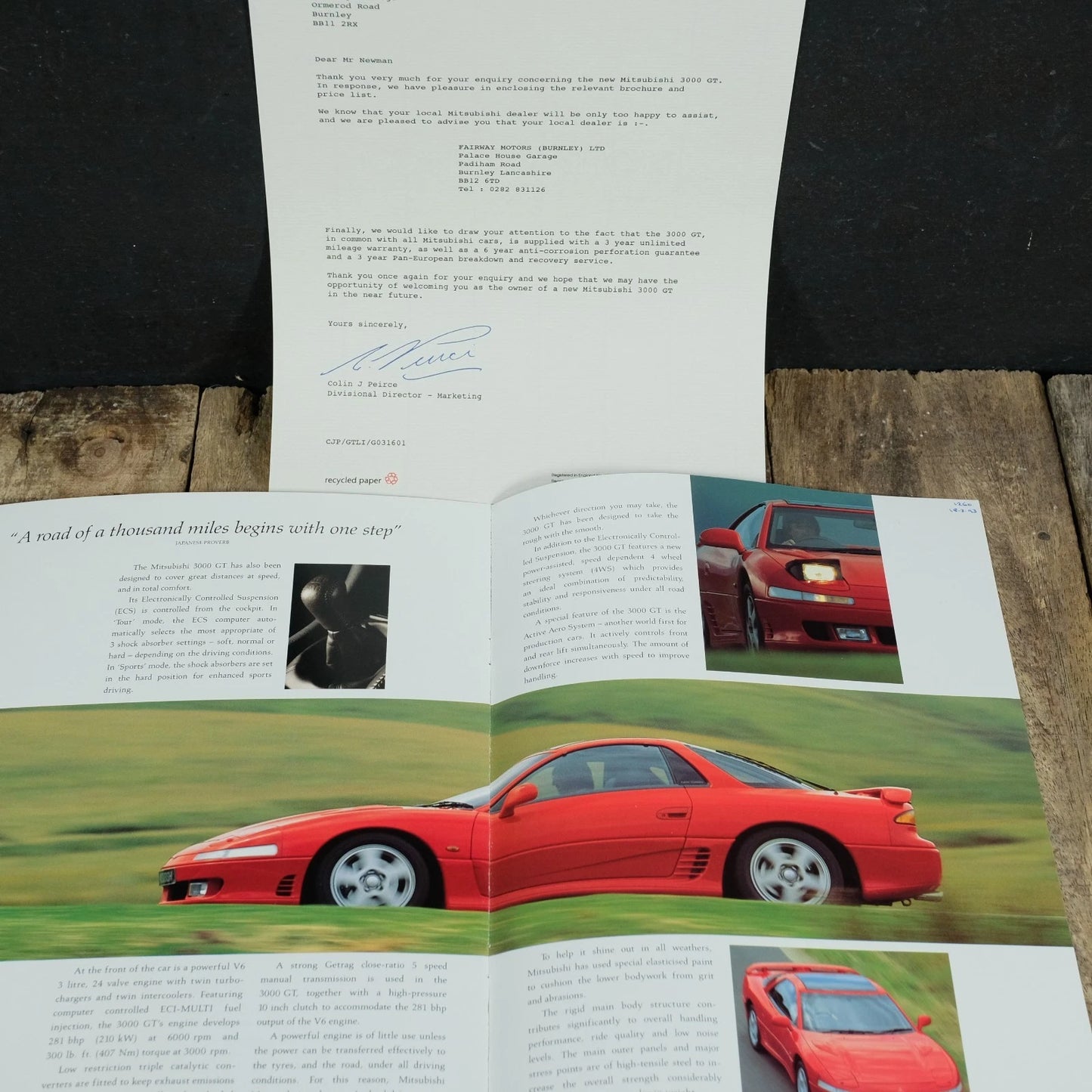 Original Car Brochure, Mitsubishi 3000 GT, 1992 UK