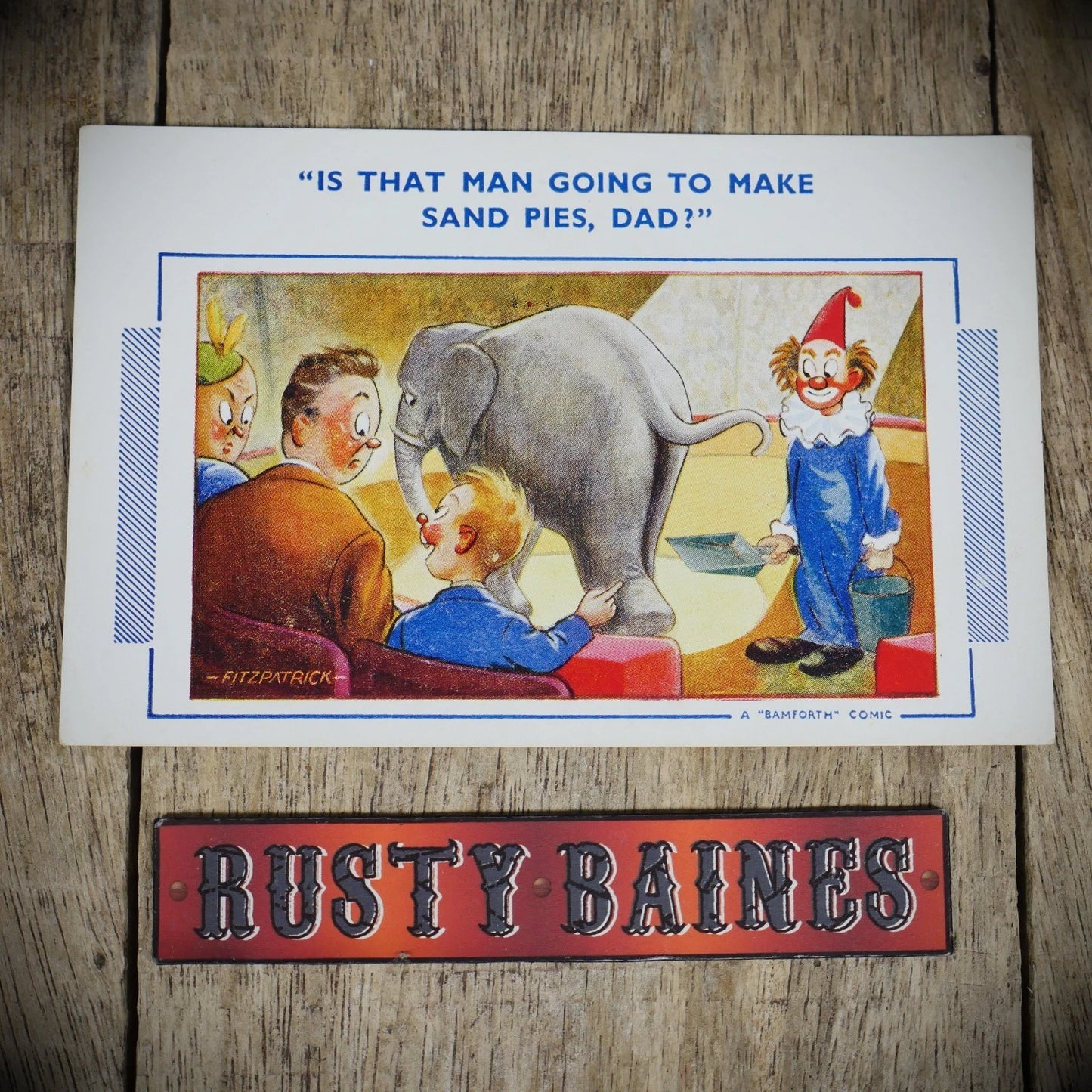 Postcard, Comic, Bamforth, Circus Clown, Performing Elephant