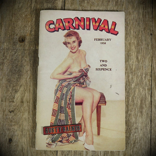 Carnival February 1958 Pocket Pin-Up Glamour Photography Magazine, Stockings