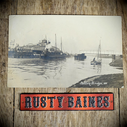 Postcard, Sutton Bridge, Shipping Interest, Barge, 1913, Lincs, RP