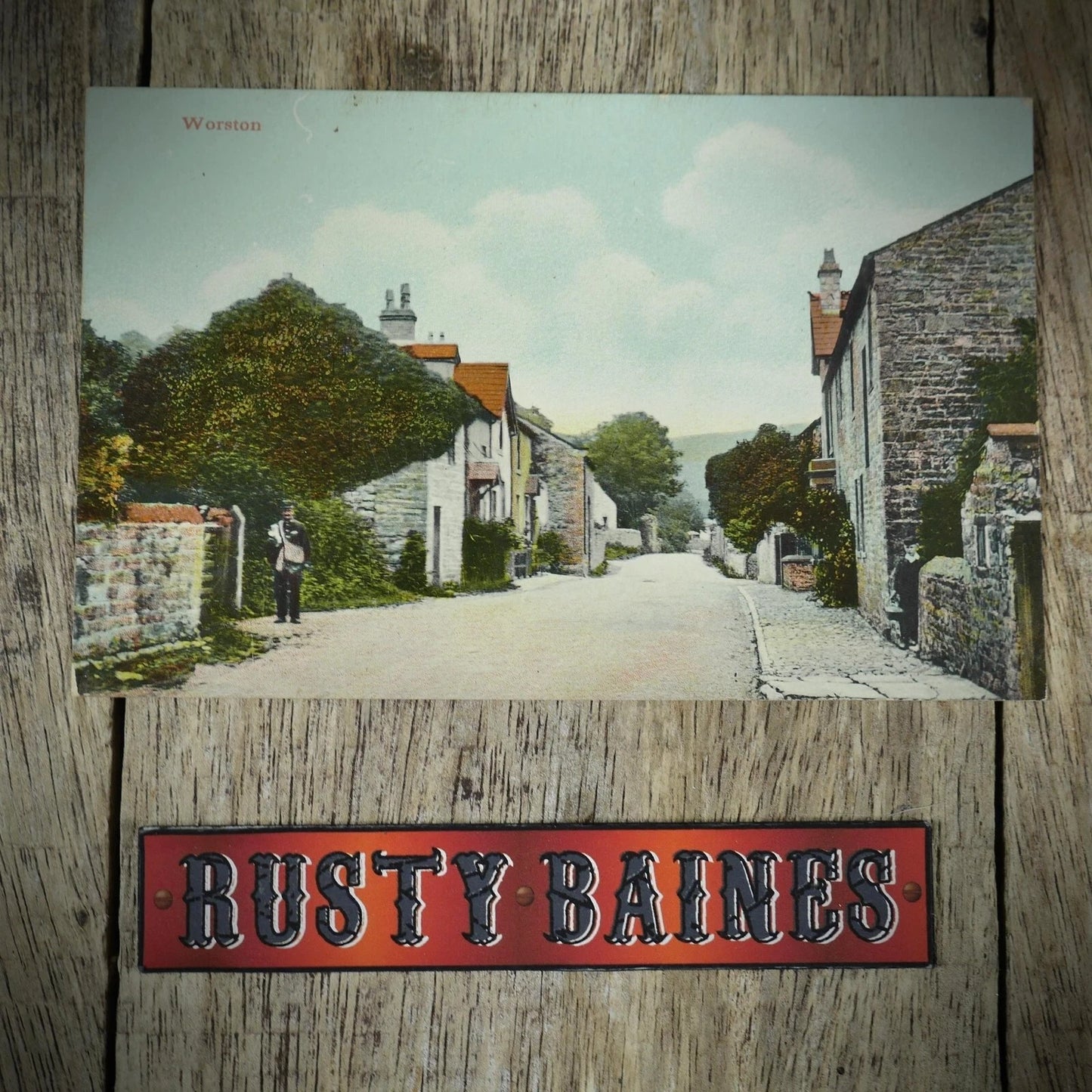 Postcard, Worston, Postman, Printed