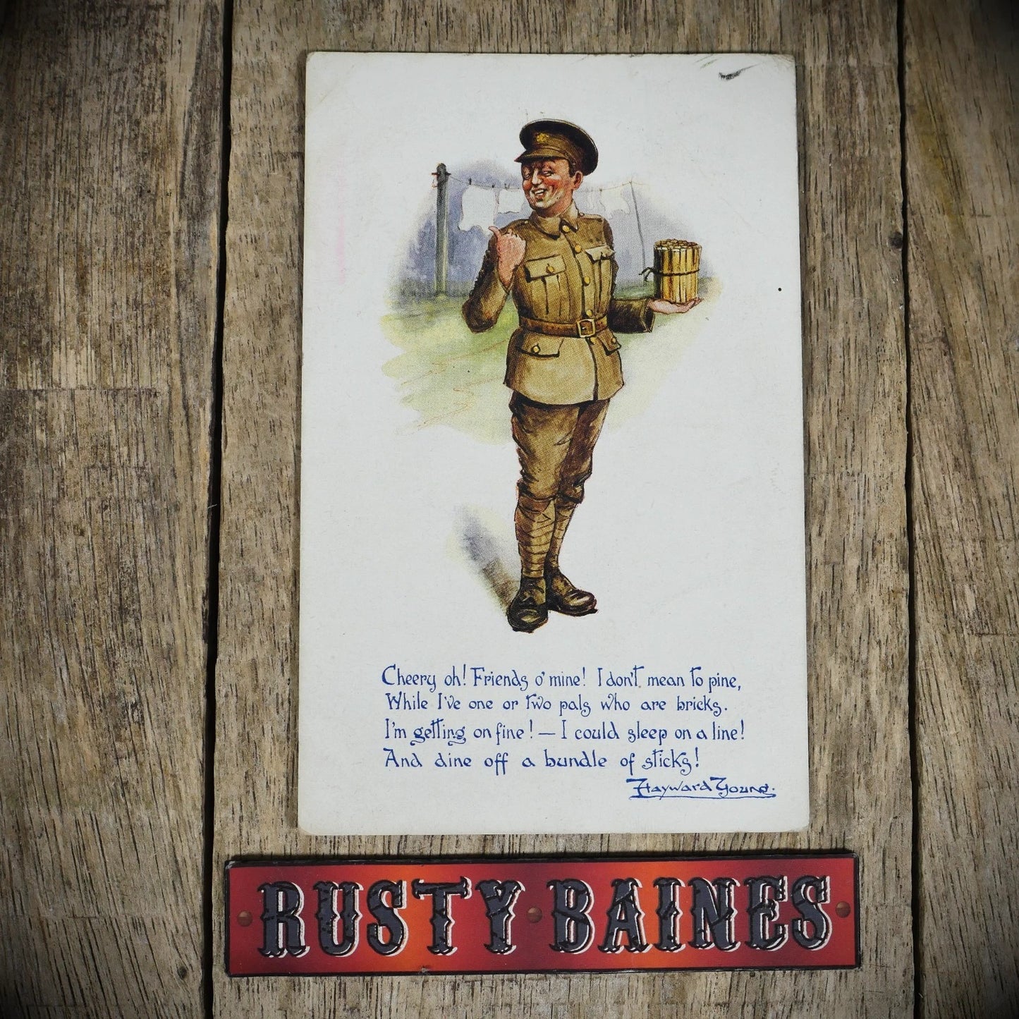 Postcard, Comic, Hayward Young, WW1 Tommy Soldier