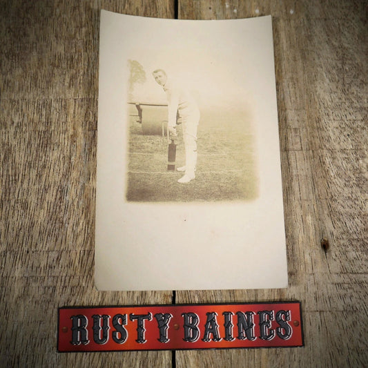 Postcard, Cricket Interest, Unidentified Amateur Player, Real Photo