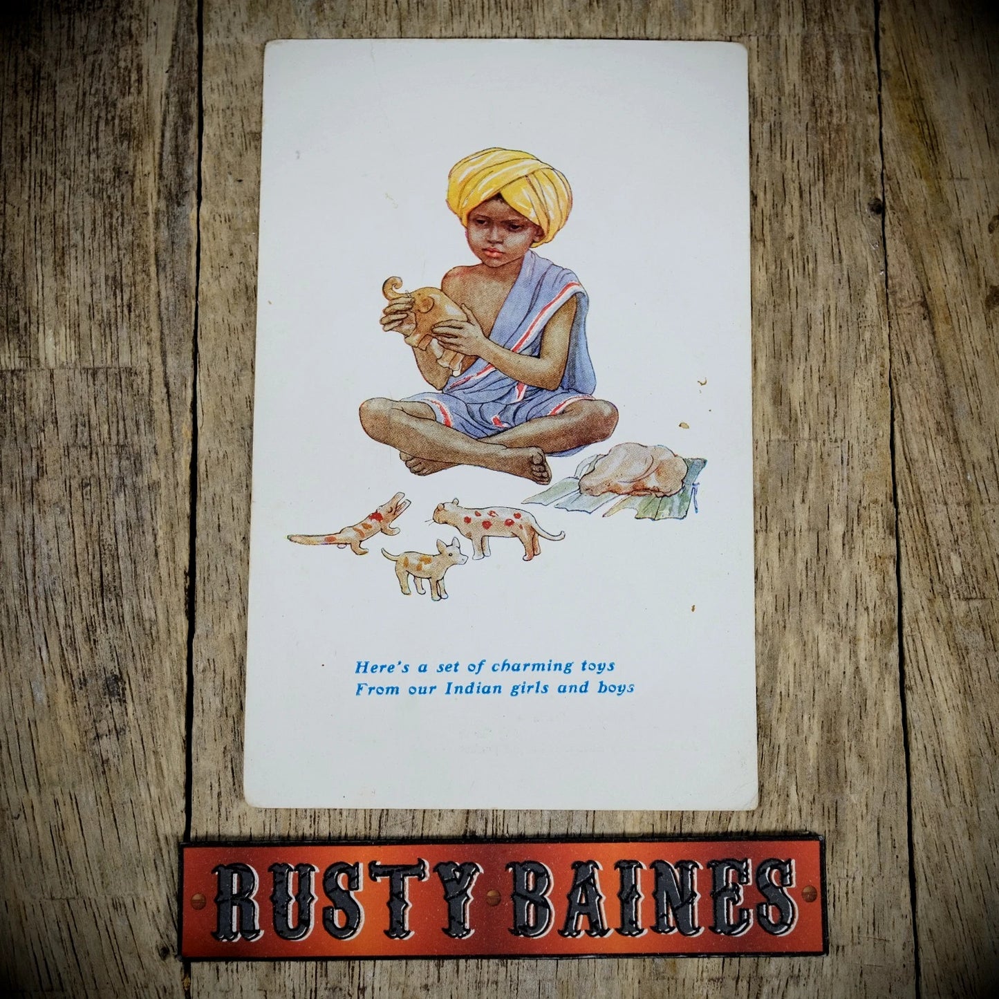 Postcard, Missionary Society, Indian Vintage Toys, Printed