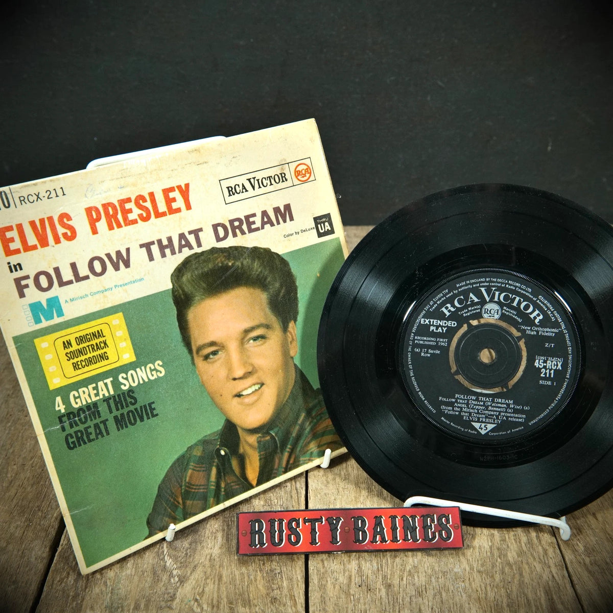 Record 7" Mono EP: Elvis Presley, Follow That Dream, RCA RCX-211