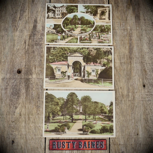 Small Bundle of 3 Bridlington Postcards, Valentine Sepia type, Sewerby