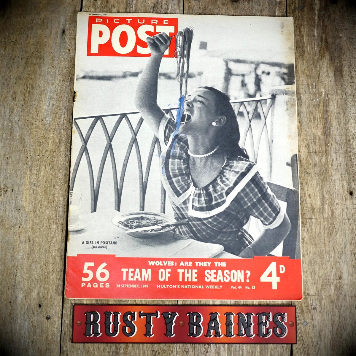 Picture Post 24 September 1949, Bert Hardy in Positano, Wolves Football