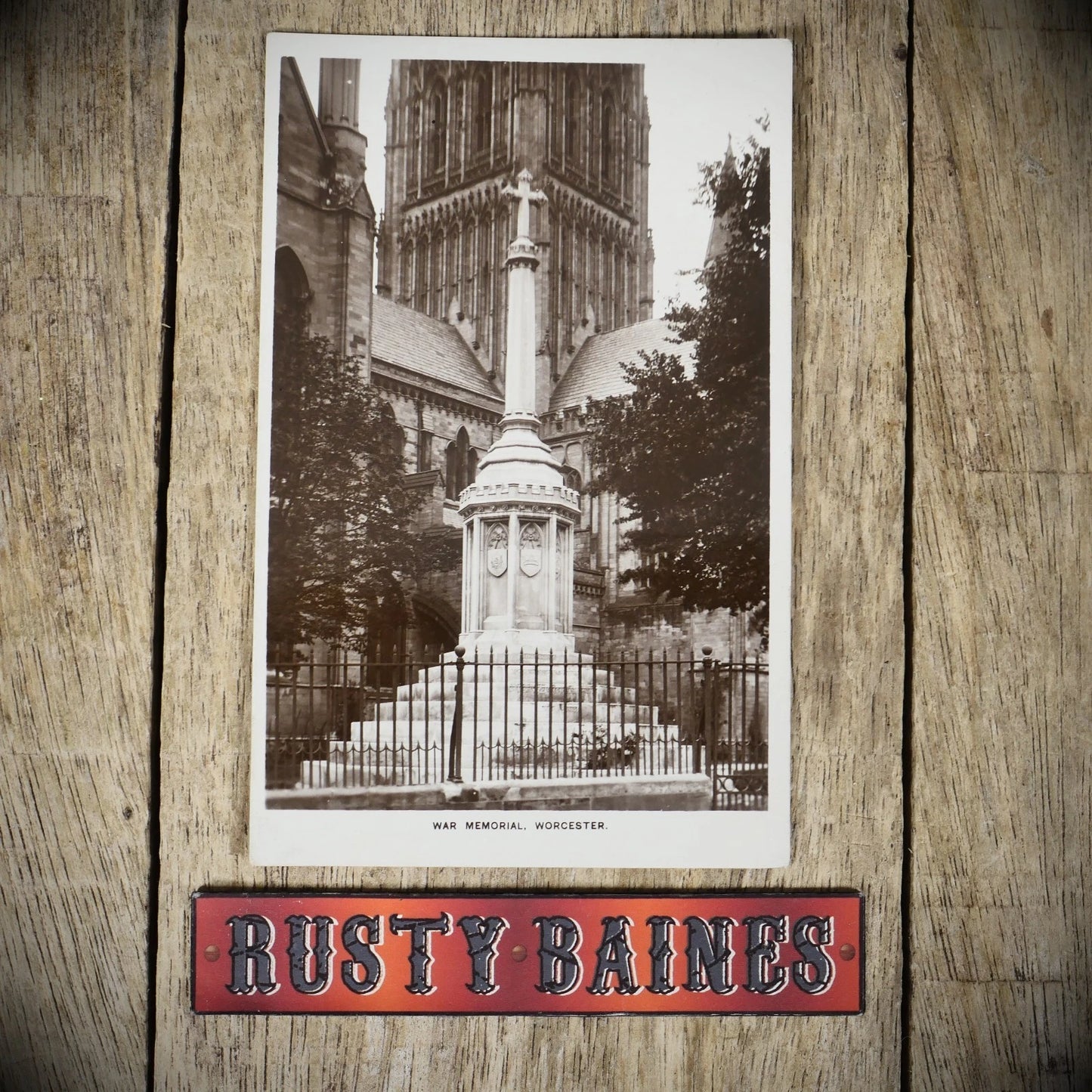 Postcard, Worcester War Memorial, Real Photo 1934