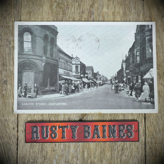 Postcard, Castleford, Carlton Street, Printed