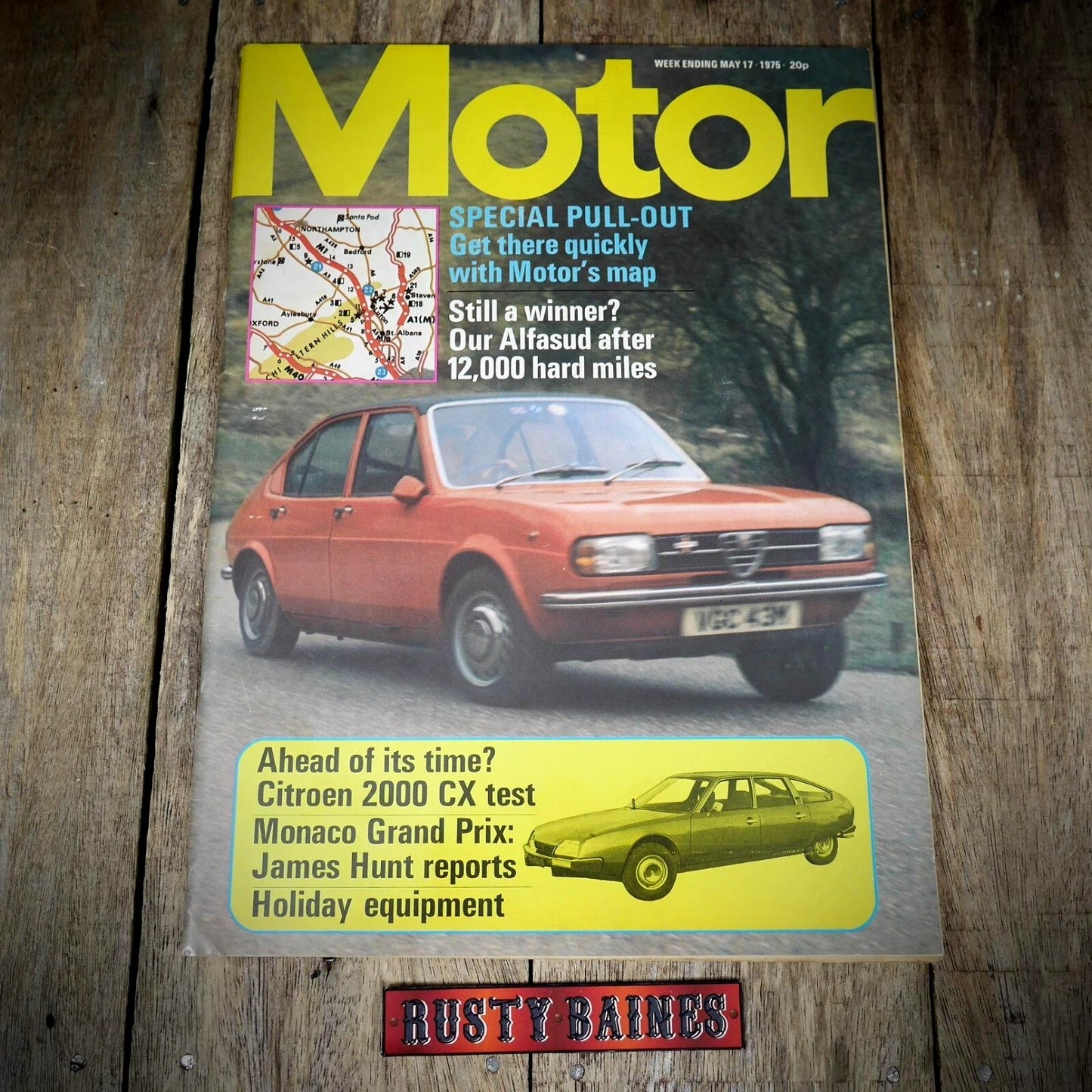 Back Issue Magazine Motor May 17 1975 Alfasud, Citroen CX, Motoring Map