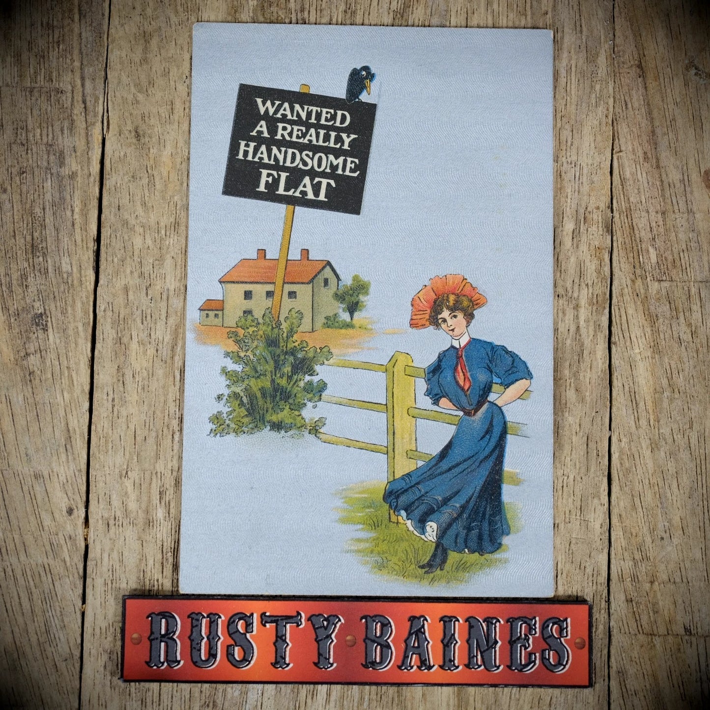 Postcard, Comic Birn Bros Chromo, Pretty Girl Wants Flat, Estate Agent