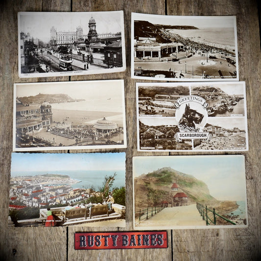 Scarborough Postcard Bundle x6 1950's and Earlier, Oliver's Mount