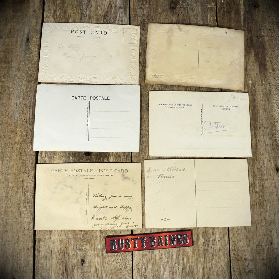 Bundle of WW1 Embroidered Silk Postcards, Patriotic Flags Etc