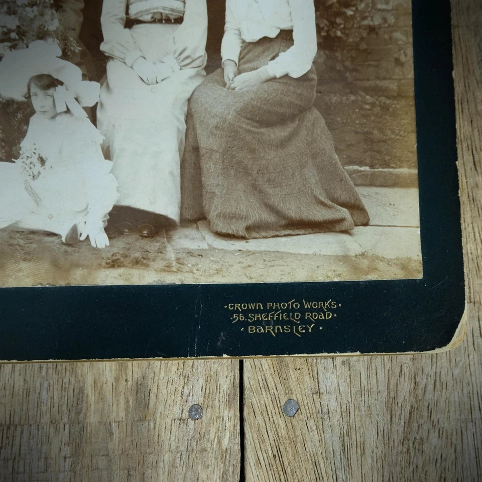 Original Victorian Wedding Group Photograph, Barnsley, Denton