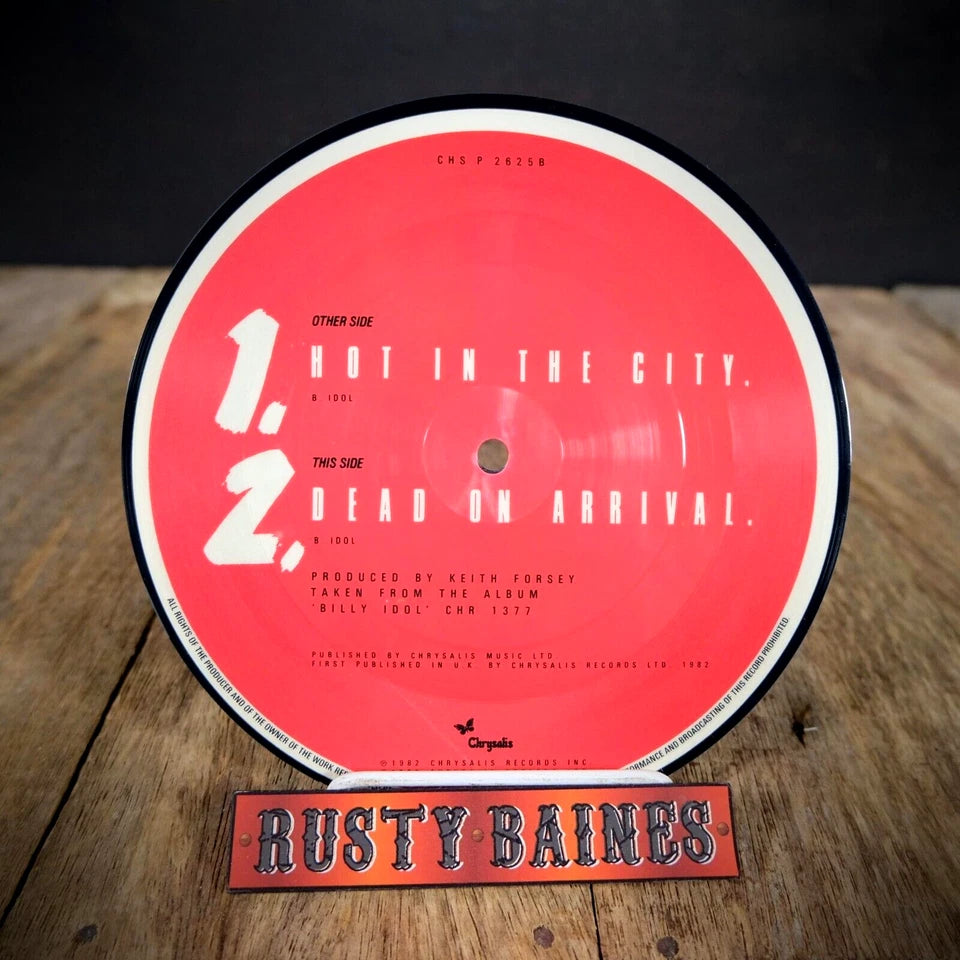Record 7" Picture Disc Single, Billy Idol, Hot in the City