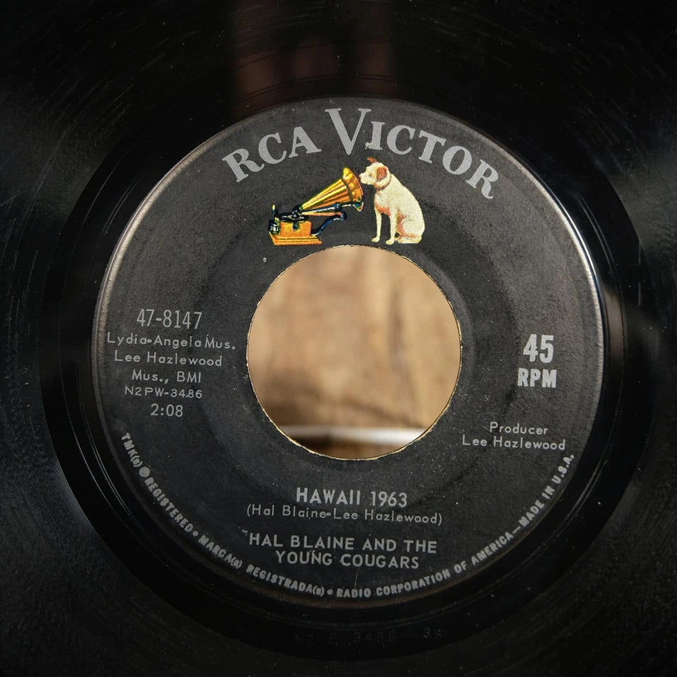Record 7" Single, Hal Blaine and the Young Cougars, Hawaii 1963 / East Side Story