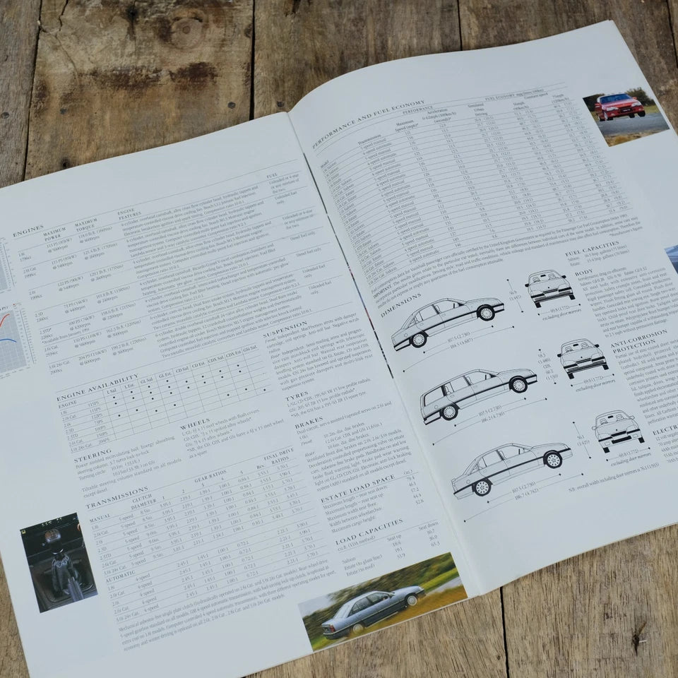 Original Car Brochure, Vauxhall Carlton, UK 1991, Saloon/Estate, GSi, CD, CDX