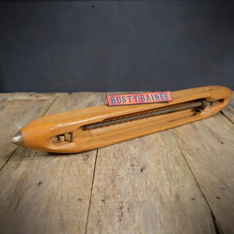 Vintage/Antique Hardwood Weaving Shuttle 19"/48cm Approx' Jowett Made in England