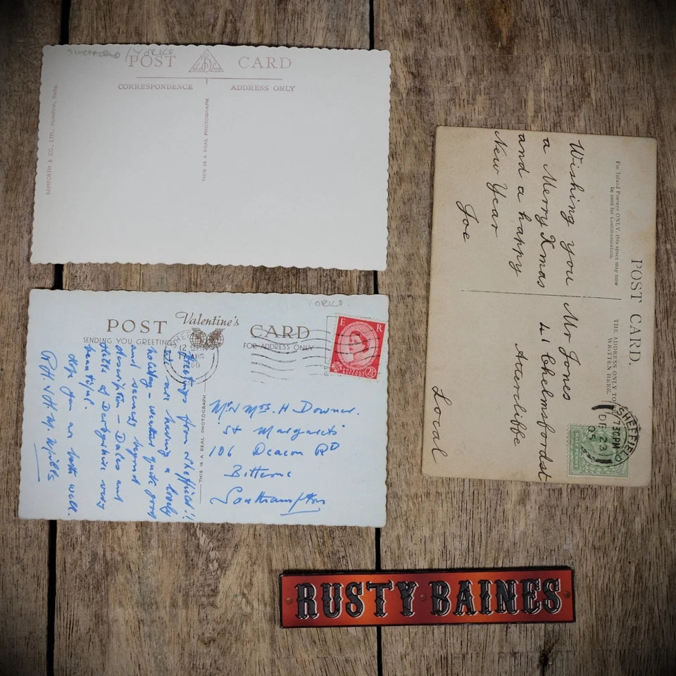Postcards, Bundle x3 Sheffield Beauchief Gardens & Multiview