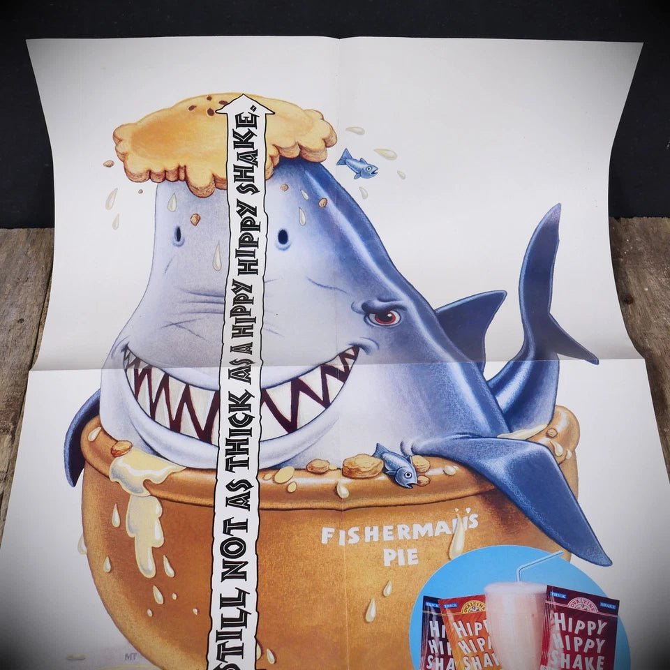 Ovaltine Hippy Hippy Shake Shark Fisherman's Pie, Milk Shake Poster