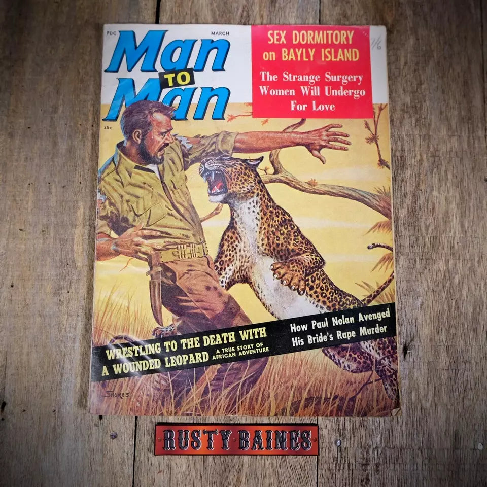 Vintage Pulp Magazine Man to Man March 1963, June Palmer Pin-Up