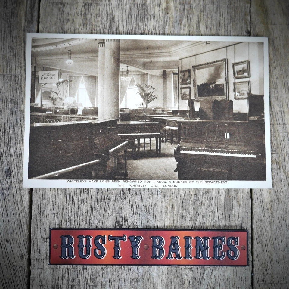 Postcard, Whiteley Ltd, London, Piano Shop, Printed