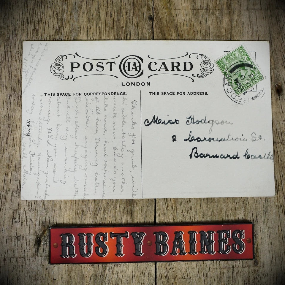 Postcard, Smoking Snake in Top Hat, Fleas