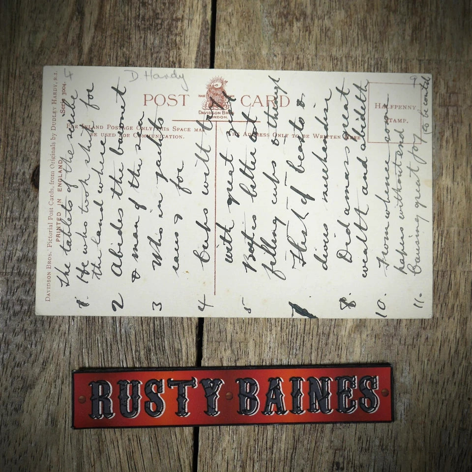 Postcard, Comic, Dudley Hardy, Pub Bar, Daddy's Gone to London