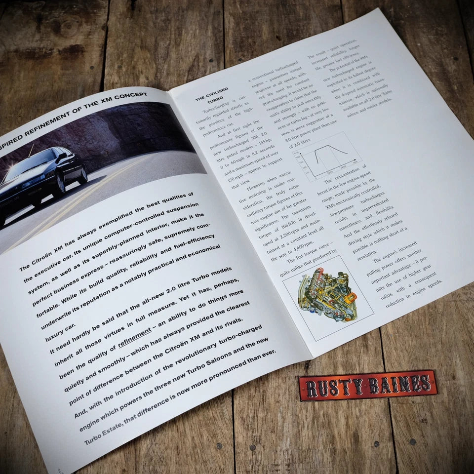 Car Brochure, Citroen XM 2.0 Turbo, Undated