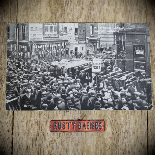 Postcard, Petticoat Lane Market Spitalfields London, Printed