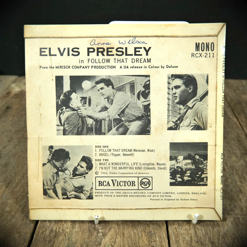 Record 7" Mono EP: Elvis Presley, Follow That Dream, RCA RCX-211