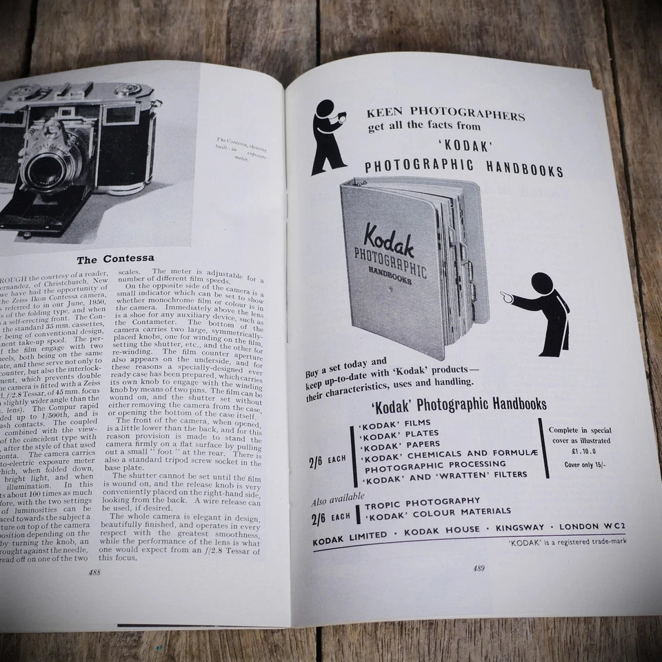 Vintage The Miniature Camera Pocket Magazine, Aug 1951