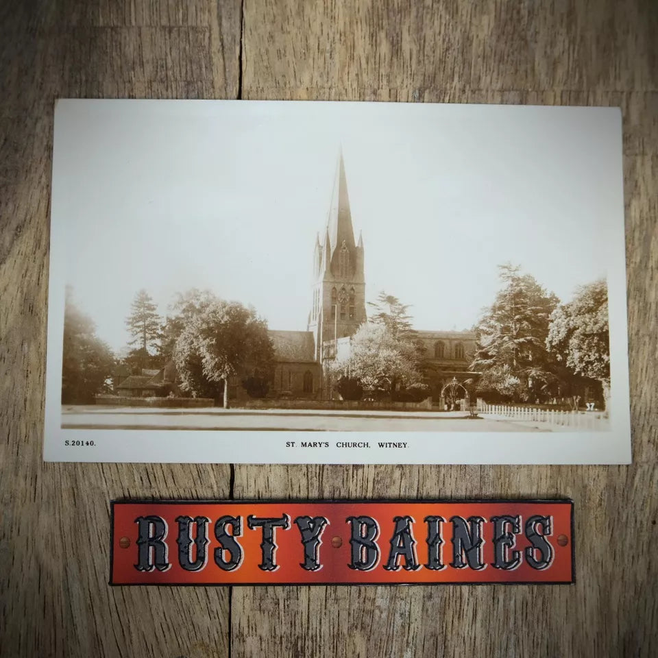 Postcard, Witney, St Mary's Church, Real Photo