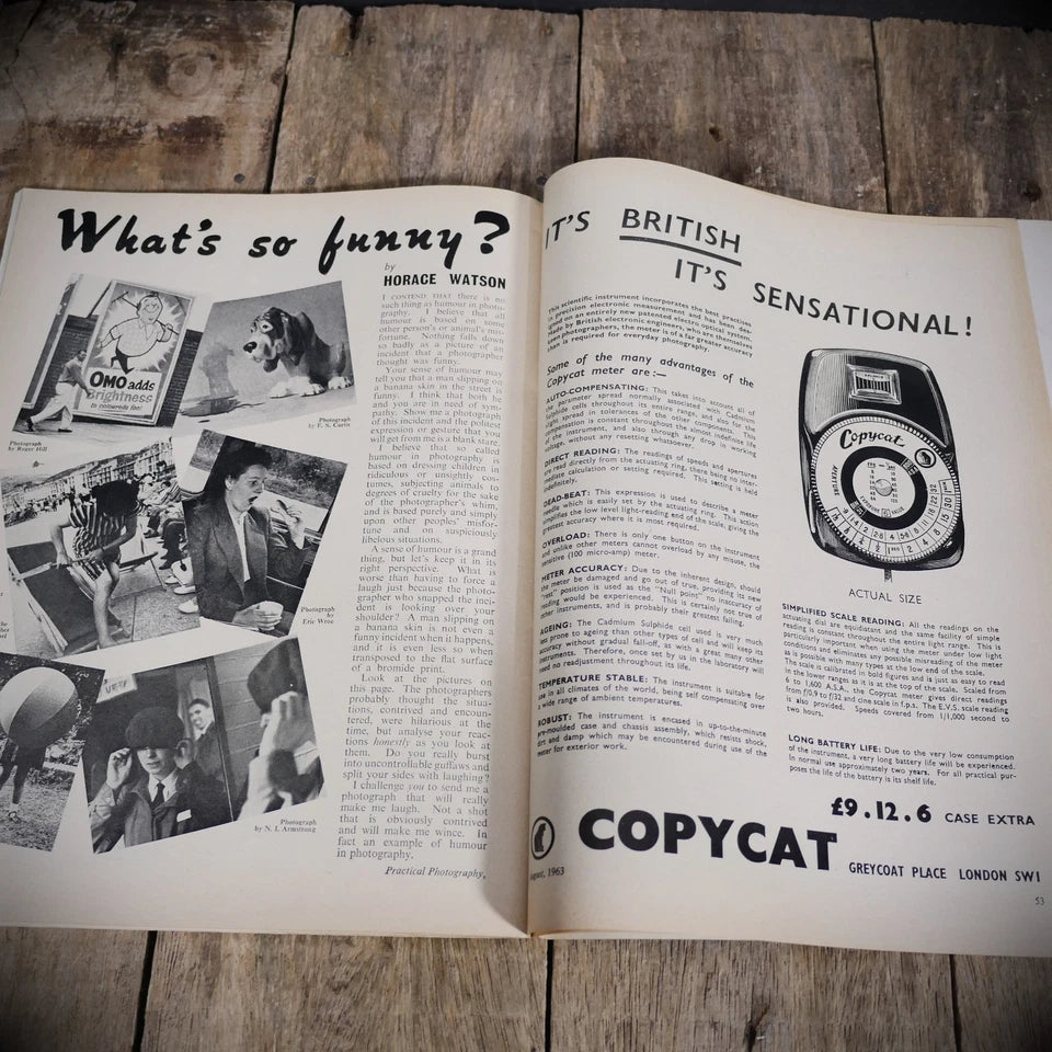 Vintage Practical Photography Magazine August 1963