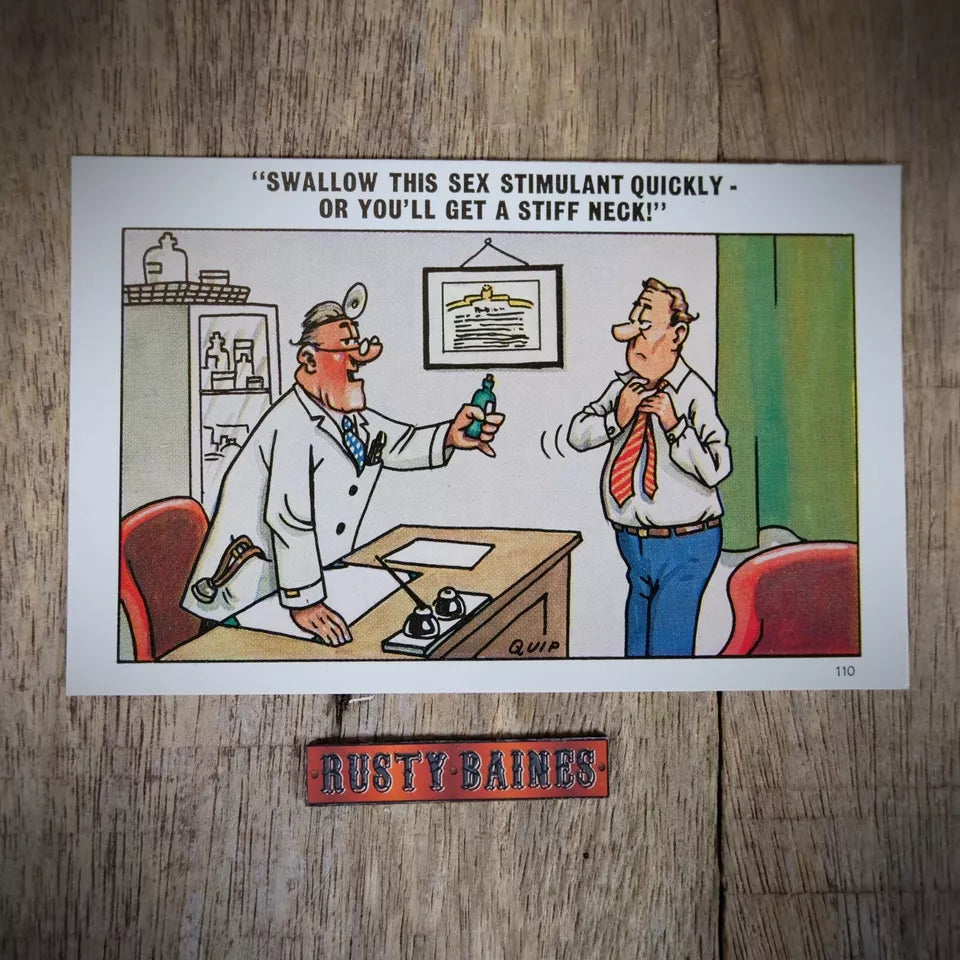 Vintage Postcard, Comic, Doctor GP, Sexual Innuendo Supplement Advice