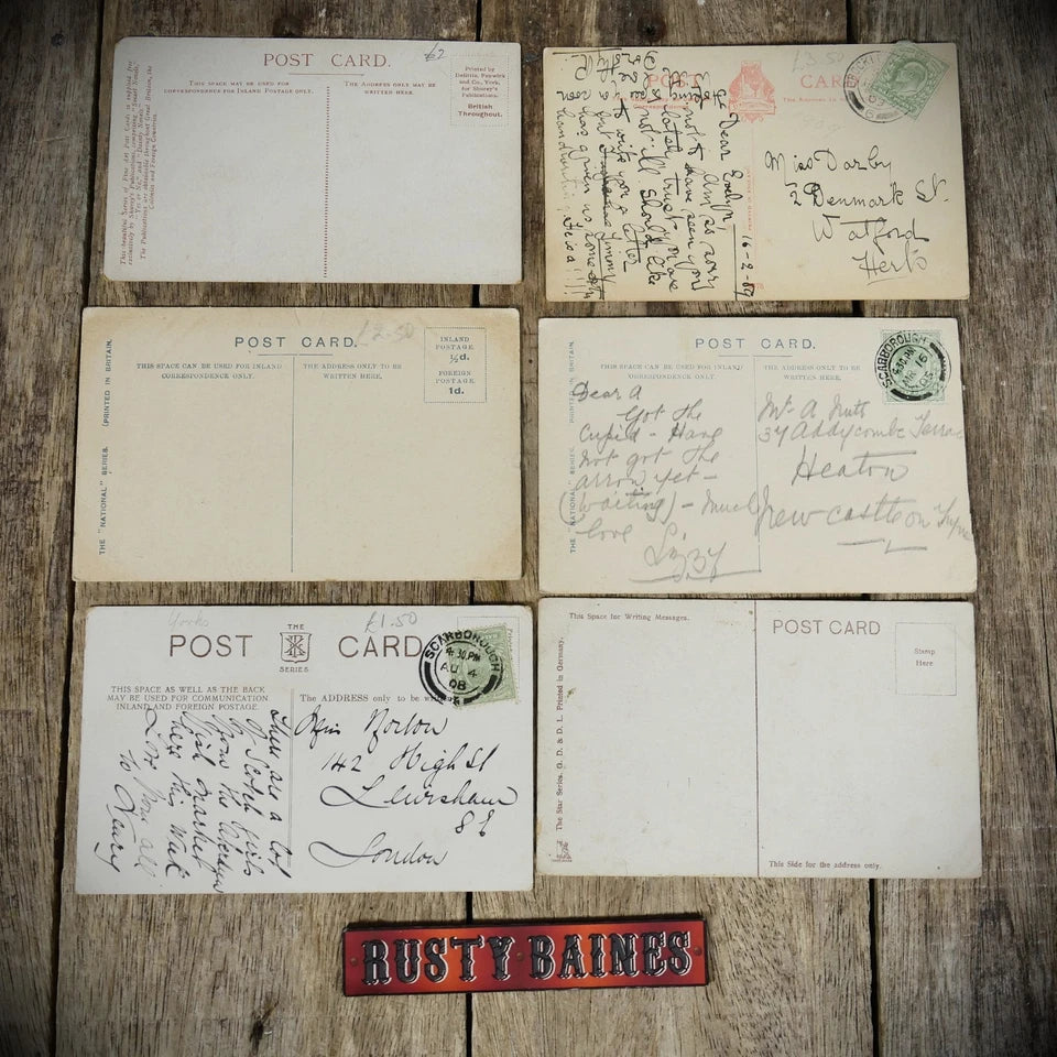 Postcards x6 Bundle, Scarborough Lighthouse/Harbour Printed