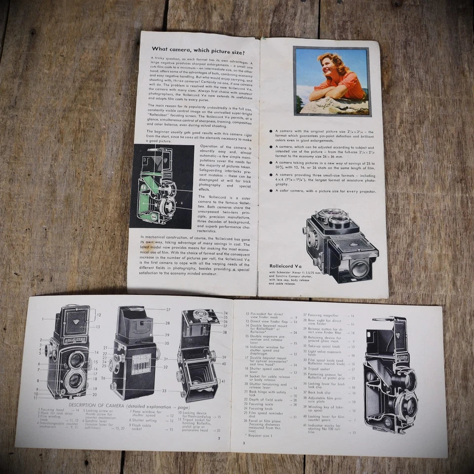 Rolleicord Va Brochure/Booklet and Manual