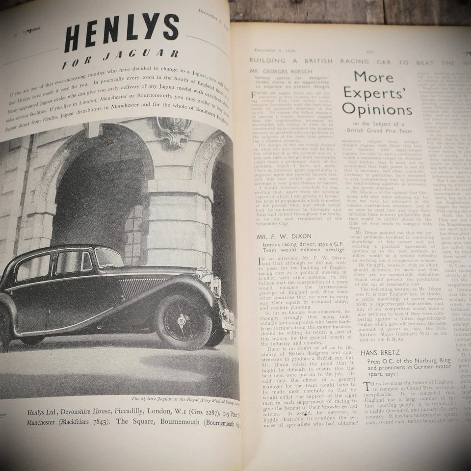 Vintage Motor Magazine December 6th 1938, Pre-WW2, Morris Ten