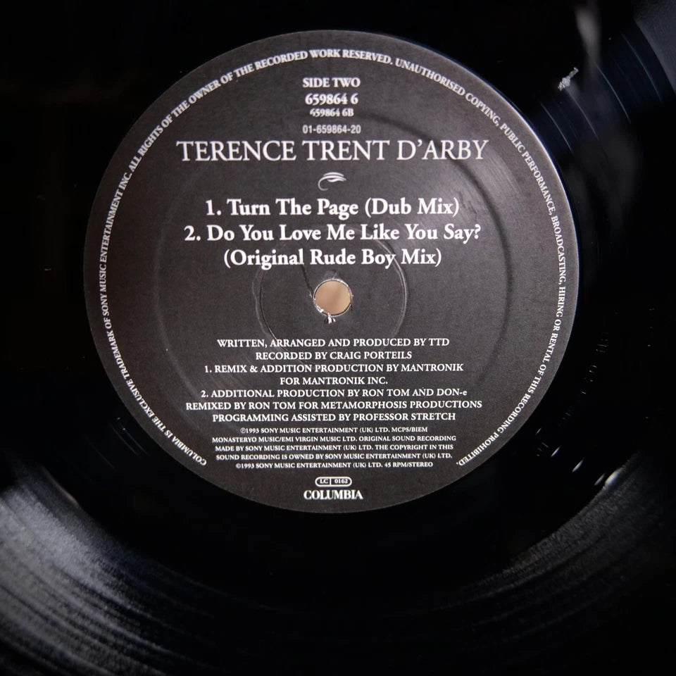 Record 12", Terence Trent D'Arby Let Her Down Easy, Limited Edition