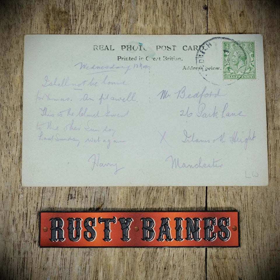 Postcard, Sandwich Market Street & St Peters Church, H Bros Photo