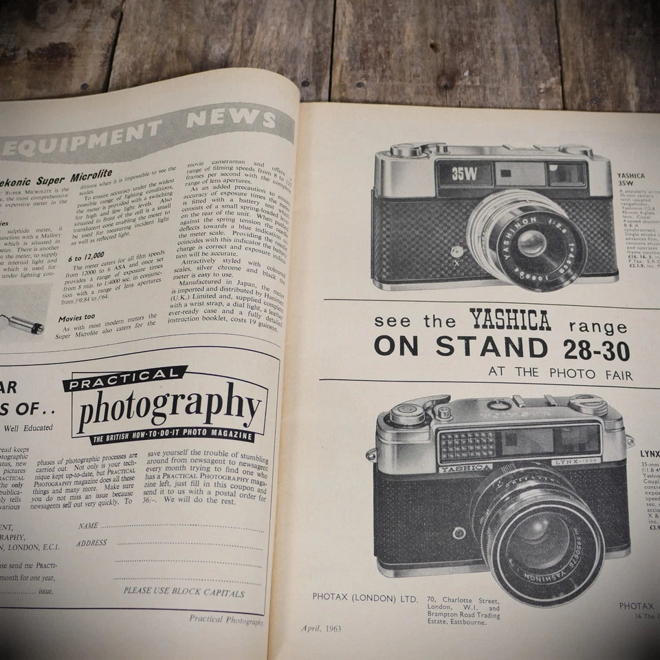 Vintage Practical Photography Magazine April 1963
