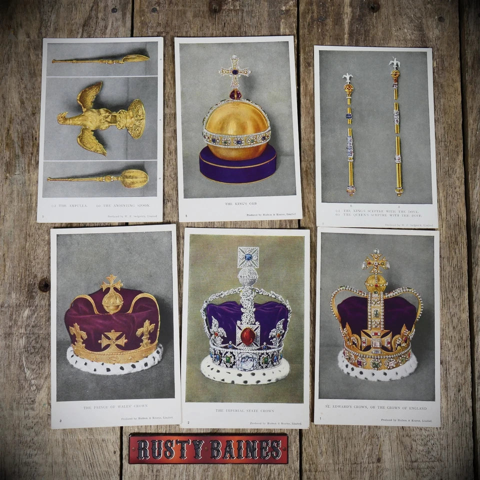 Postcard, Tower of London Regalia Set, Royal Interest, Crown, Printed