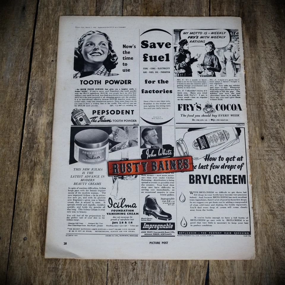 Picture Post WW2, March 7 1942, William Beveridge, General MacArthur