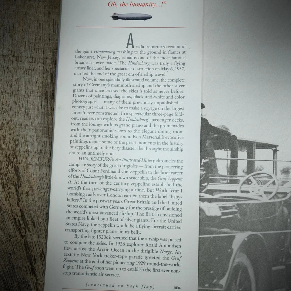 Hindenburg: An Illustrated History, Airships, Zeppelin, Rick Archbold, Hardcover