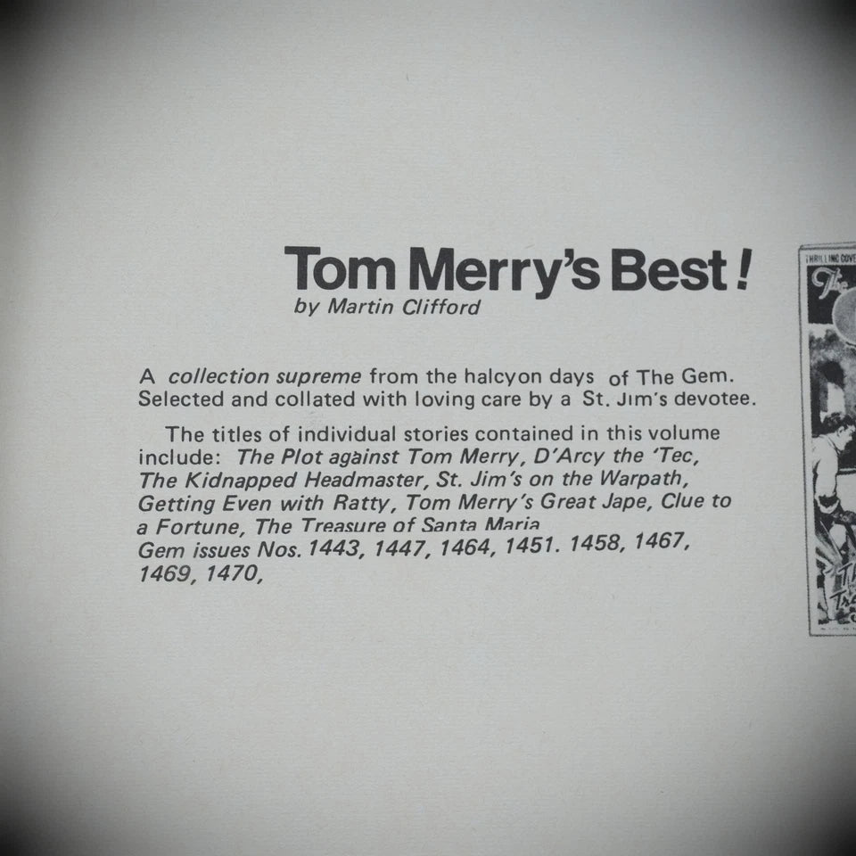 The Gem Volume No.8, Tom Merry's Best, Martin Clifford 1979 Hardback