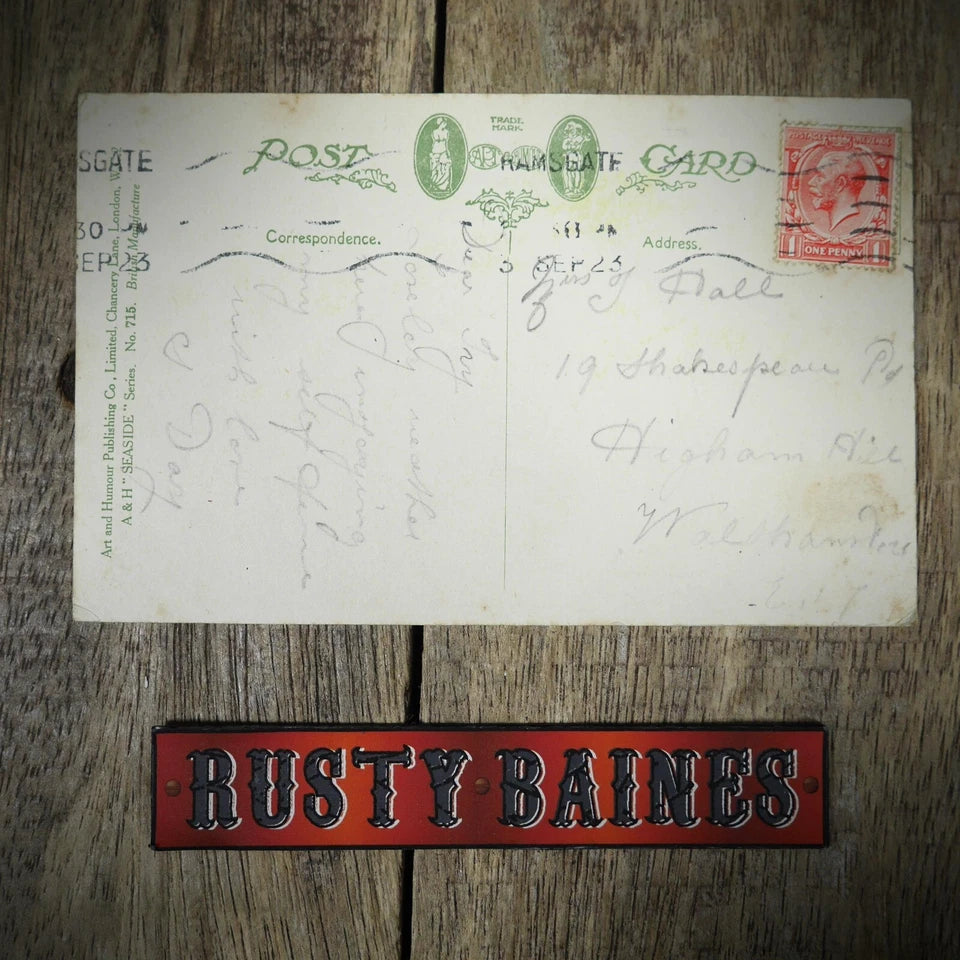 Postcard, Comic, Fred Spurgin, Chubby Fat Man Riding Donkey on Beach