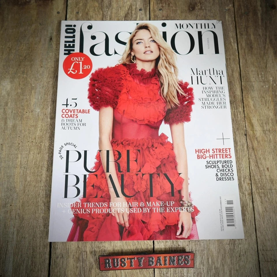 Hello Fashion Monthly Back Issue Magazine November 2008, Martha Hunt